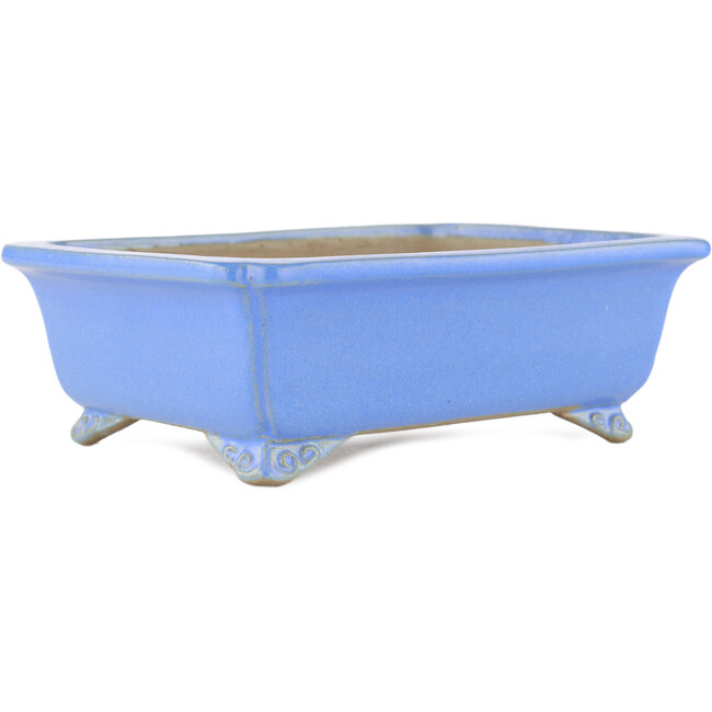 Vaso bonsai rettangolare blu di Shibakatsu - 185 x 150 x 60 mm