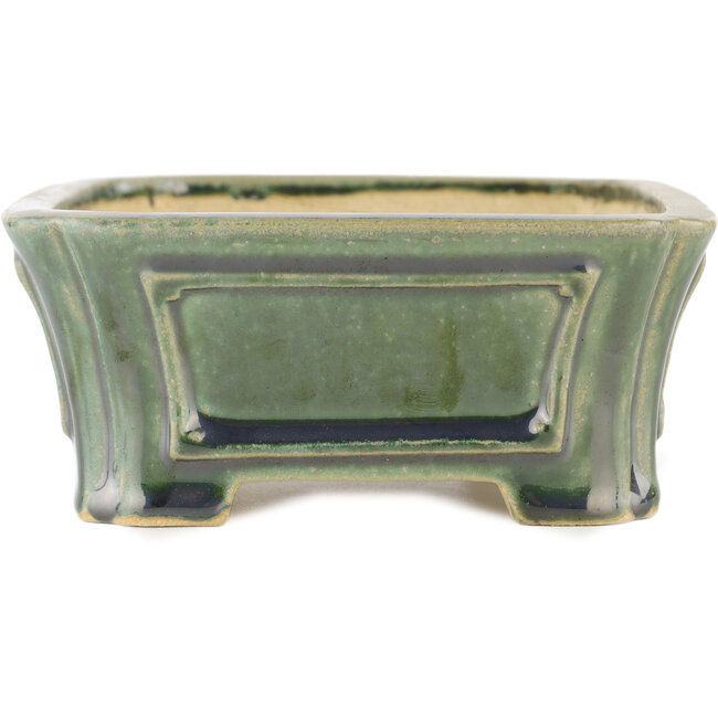Maceta rectangular para bonsái verde de Shibakatsu - 180 x 150 x 60 mm