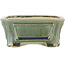 Pot à bonsaï vert rectangulaire par Shibakatsu - 180 x 150 x 60 mm