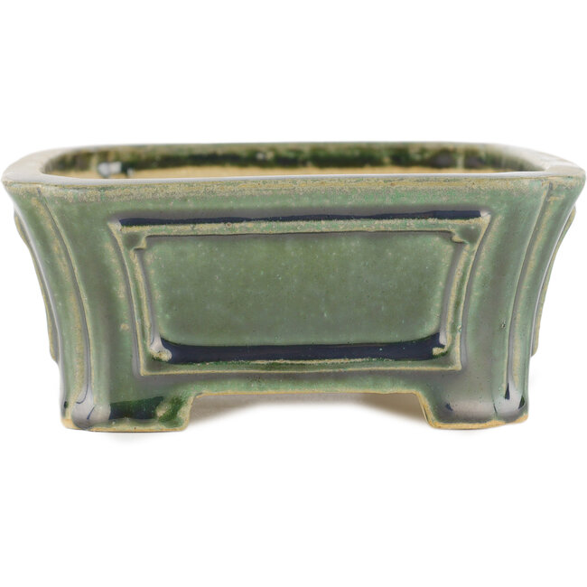 Vaso bonsai rettangolare verde di Shibakatsu - 180 x 150 x 60 mm