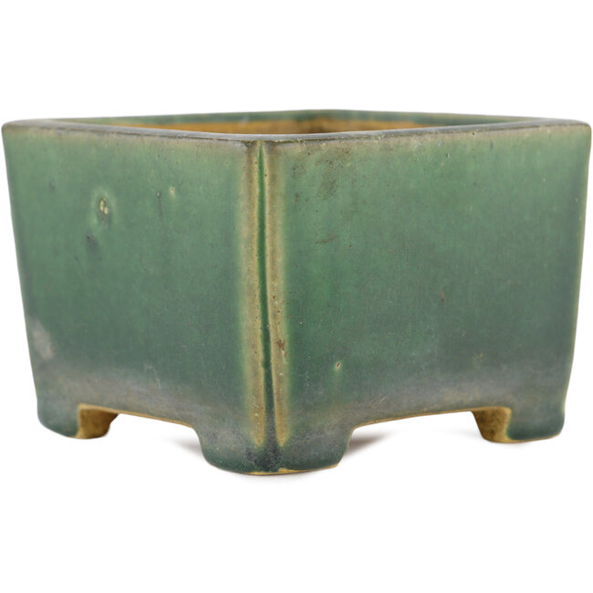 Vierkante groene bonsaipot van Shibakatsu - 95 x 95 x 65 mm