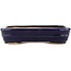 Rectangular blue bonsai pot by Hattori - 135 x 100 x 30 mm