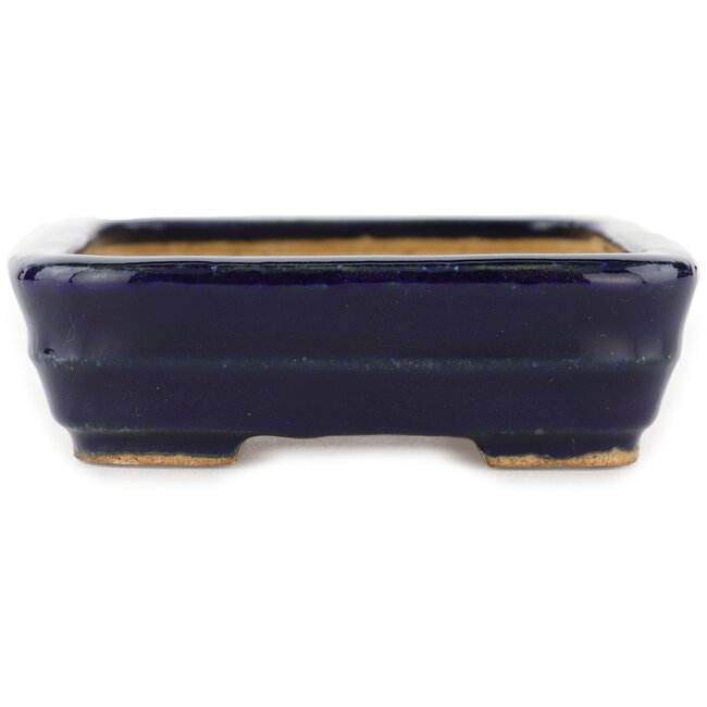 Maceta rectangular para bonsái azul de Hattori - 135 x 100 x 30 mm
