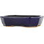 Rectangular blue bonsai pot by Hattori - 130 x 95 x 30 mm