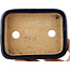 Rectangular blue bonsai pot by Hattori - 135 x 100 x 30 mm