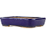 Pot à bonsaï rectangulaire bleu par Hattori - 130 x 95 x 30 mm
