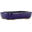Pot à bonsaï rectangulaire bleu par Hattori - 122 x 90 x 26 mm