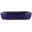 Maceta rectangular para bonsái azul de Hattori - 122 x 90 x 26 mm