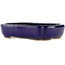 Rectangular blue bonsai pot by Hattori - 122 x 90 x 26 mm