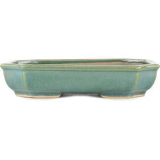 Kohshunosai 165 mm  green bonsai pot by Kohshunosai, China