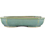Maceta rectangular para bonsái verde de Kohshunosai - 165 x 125 x 35 mm