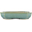 Rectangular green bonsai pot by Kohshunosai - 165 x 125 x 35 mm