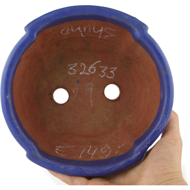 Vaso bonsai ovale blu di Shuhou - 170 x 170 x 80 mm