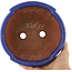 Oval blue bonsai pot by Shuhou - 170 x 170 x 80 mm