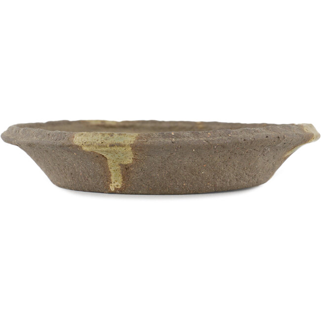 Ronde ongeglazuurde bonsaipot van Ryugaku - 160 x 160 x 30 mm