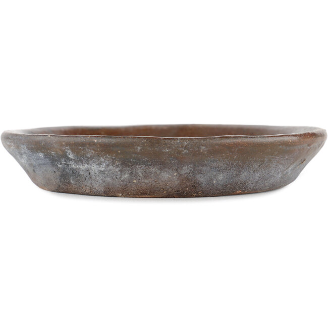 Round unglazed bonsai pot by Bunzan - 170 x 170 x 30 mm