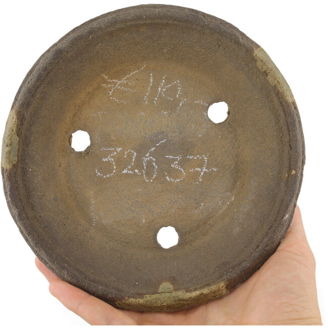 Pot à bonsaï rond non émaillé par Ryugaku - 160 x 160 x 30 mm