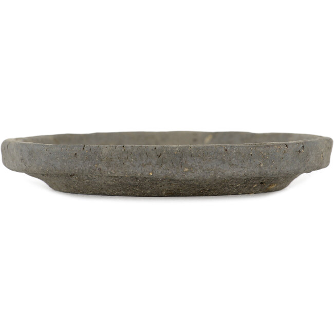 Round unglazed bonsai pot by Bunzan - 120 x 120 x 20 mm