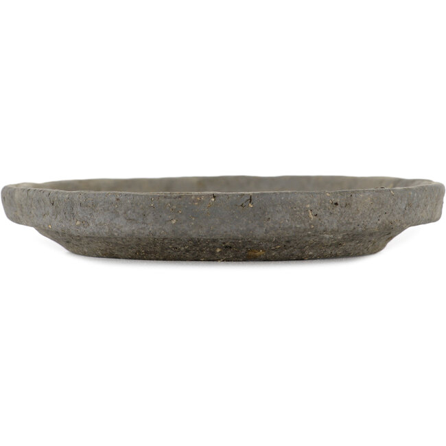 Round unglazed bonsai pot by Bunzan - 120 x 120 x 20 mm