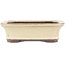 Rectangular beige bonsai pot by Yamaaki - 155 x 120 x 50 mm