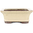 Pot à bonsaï rectangulaire beige par Yamaaki - 155 x 120 x 50 mm