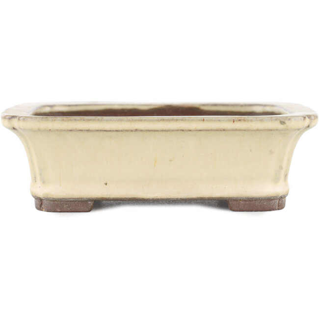 Vaso bonsai rettangolare beige di Yamaaki - 155 x 120 x 50 mm