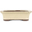 Rectangular beige bonsai pot by Yamaaki - 155 x 120 x 50 mm