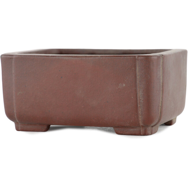 Pot à bonsaï rectangulaire non émaillé par Yamaaki - 110 x 95 x 50 mm