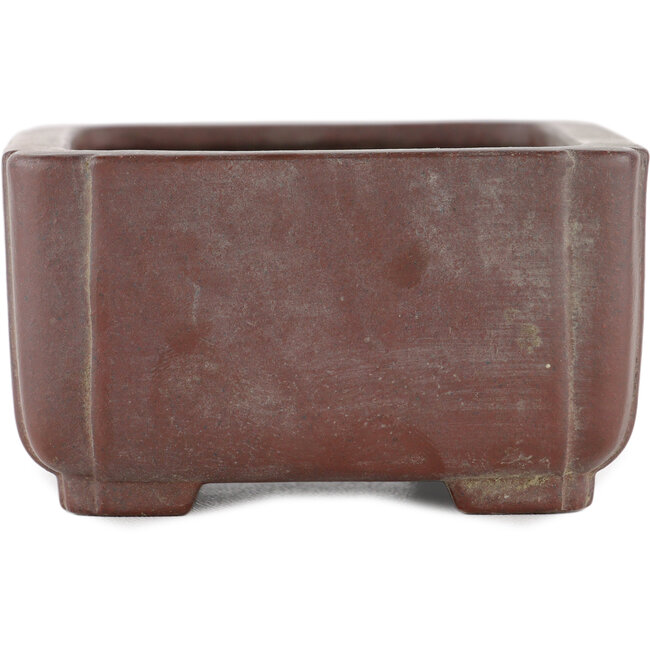 Vaso bonsai rettangolare non smaltato di Yamaaki - 110 x 95 x 50 mm