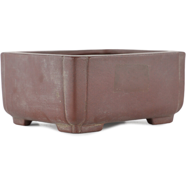 Pot à bonsaï rectangulaire non émaillé par Yamaaki - 110 x 95 x 50 mm