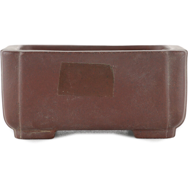 Pot à bonsaï rectangulaire non émaillé par Yamaaki - 110 x 95 x 50 mm