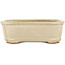 Rectangular beige bonsai pot by Hattori - 125 x 95 x 40 mm