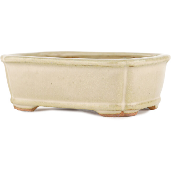 Vaso bonsai rettangolare beige di Hattori - 125 x 95 x 40 mm