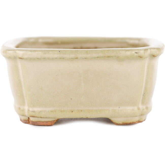 Vaso bonsai rettangolare beige di Hattori - 125 x 95 x 40 mm