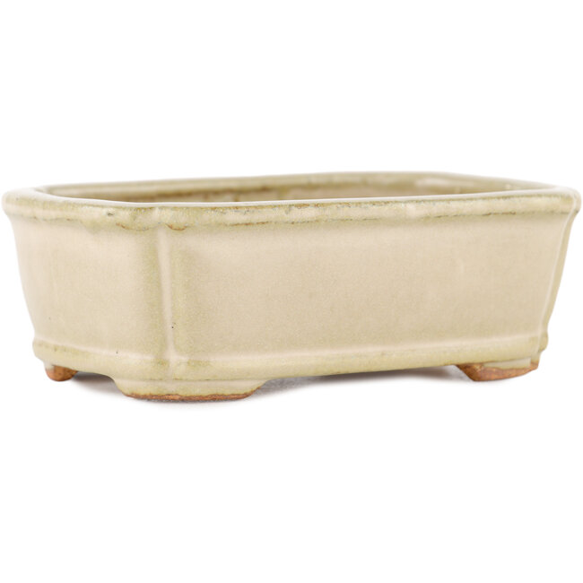 Vaso bonsai rettangolare beige di Hattori - 125 x 95 x 40 mm