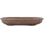 Oval unglazed bonsai pot - 120 x 110 x 20 mm