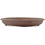 Oval unglazed bonsai pot - 120 x 110 x 20 mm