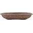 Oval unglazed bonsai pot - 120 x 110 x 20 mm