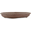 Oval unglazed bonsai pot - 120 x 110 x 20 mm