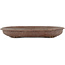 Oval unglazed bonsai pot - 120 x 110 x 20 mm