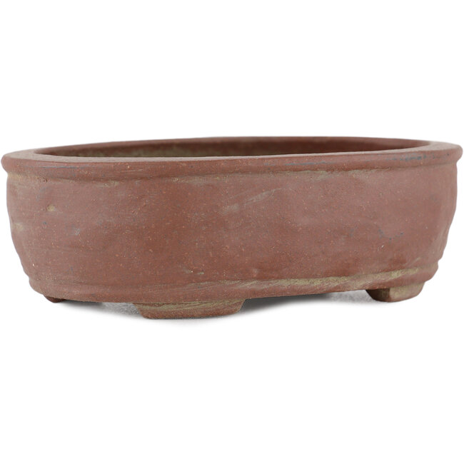 Rectangular unglazed bonsai pot by Shibakatsu - 140 x 105 x 45 mm