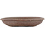 Oval unglazed bonsai pot - 120 x 110 x 20 mm