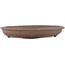 Oval unglazed bonsai pot - 120 x 110 x 20 mm