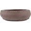 Round unglazed bonsai pot by Yamaaki - 155 x 155 x 50 mm