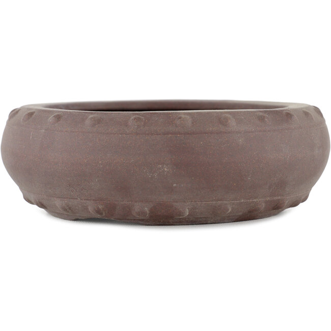 Vaso bonsai rotondo non smaltato di Yamaaki - 155 x 155 x 50 mm