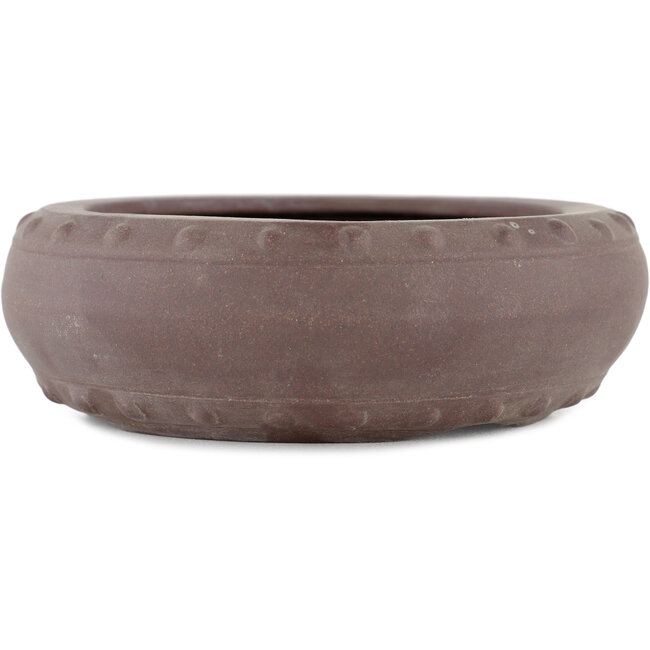 Pot à bonsaï rond non émaillé par Yamaaki - 155 x 155 x 50 mm