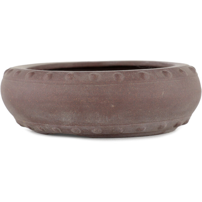 Pot à bonsaï rond non émaillé par Yamaaki - 155 x 155 x 50 mm