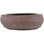 Round unglazed bonsai pot by Yamaaki - 155 x 155 x 50 mm