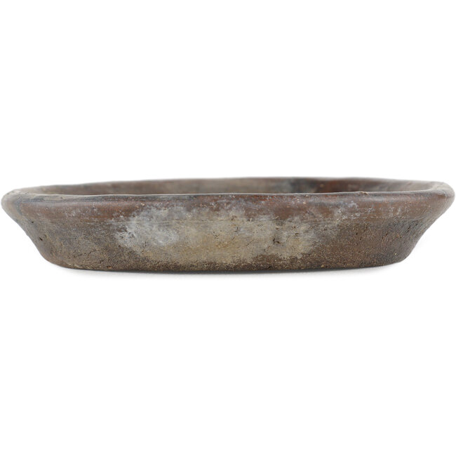 Round unglazed bonsai pot by Bunzan - 165 x 165 x 30 mm
