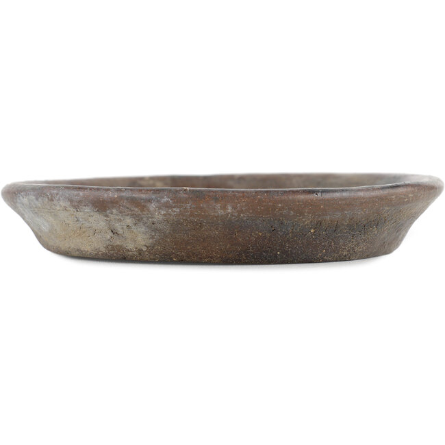 Round unglazed bonsai pot by Bunzan - 165 x 165 x 30 mm